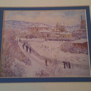 Museum Art Masterpieces Currier & Ives Snow Scene Tin Type Print 9x12